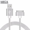 1M USB Cable for iPhone 4 4s iPad 2 3 iPod 30 Pin Metal Plug Charger Sync Cable for iPhone 4 4S Nylon Wire Braided Charging Download Data Cable 3.3 Feet 1 Meter by Metoke - intl.