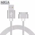 1M USB Cable for iPhone 4 4s iPad 2 3 iPod 30 Pin Metal Plug Charger Sync Cable for iPhone 4 4S Nylon Wire Braided Charging Download Data Cable 3.3 Feet 1 Meter by Metoke - intl. 
