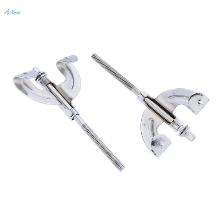 4x Bass Drum Claws & Tension Rods for Drum Assembly Mount Repair Replacement