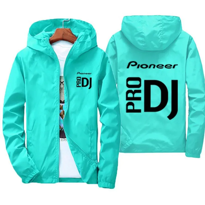 Spring and Autumn DJ Pioneer PRO Hoodie Men's Jacket Men's Casual Windbreaker Zipper Thin Hooded Jacket