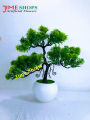 Artificial Bonsai Tree (35Cm Long+Wide) In Plastic Pot For Office, Home, Reading Table Decoration - Home Decoration Item - Home Decoration Item - artificial flower. 