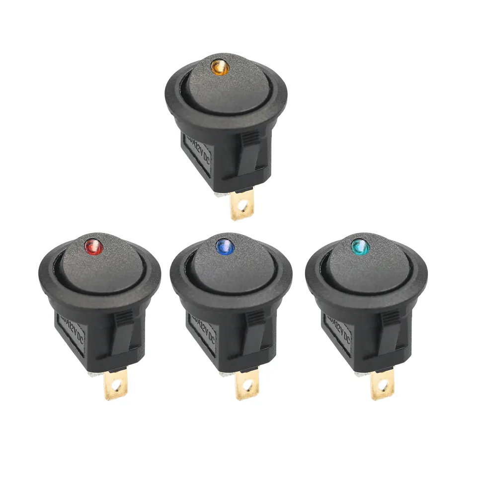 2-Pack 12V 20A Purple LED Rocker Toggle Switch SPST ON/OFF – Car Truck Marine