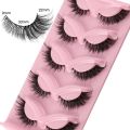 5 Pairs 3D Cat Eye Lashes Fox Eye Fluffy Soft Natural Mink False Eyelashes Faux Makeup Eyelash Manga Lashes. 
