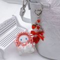 Fashion Bag Charm Keychain - Acrylic Pendants with Flower, Star, Love, Bow & Strawberry for Women's Bags, Backpacks & Pants. 