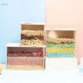 Hamster Digging Box Hamster Sand Bath Box Bed Visible Playing Hideout Rest Hutch Bathroom Sand Bath Container for Gerbils Chinchillas Mice , 20cmx16cmx18cm. 