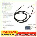 DS1820 Stainless steel package Waterproof DS18b20 temperature probe temperature sensor for made DIY Digital Temperature Controller DIY KIT use in Arduino Uno R3 Replace DHT11 DHT21 LM25Dz SHT11 SHT15 Electronics Sensors. 