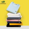 CARTELO Brand Clothing Men's T-Shirts Summer New Short Sleeve Authentic Embroidered Cotton Round Neck Casual Bottoming Shirt.