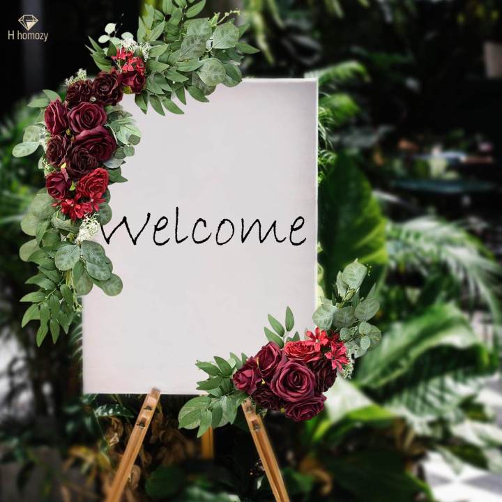 4pcs%20Wedding%20Arch%20Flowers%20Swag%20Silk%20Table%20Wall%20Wreath%20Reception%20Decoration%20-%20Image%208