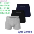 Pack Of 3 Piece Cotton Boxer Underwear For Men - Under Wear For Men. 