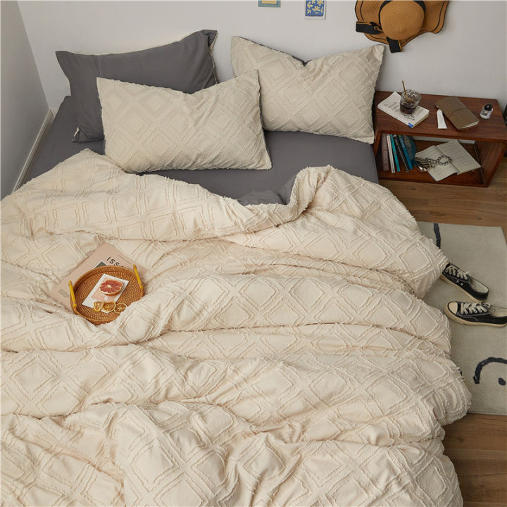 insStyle%20Korean%20Style%20Cut%20Flower%20Bedding%20Four-Piece%20Set%20Washed%20Cotton%20Spring%20and%20Autumn%20Bed%20Sheet%20Quilt%20Cover%20Dormitory%20Three-Piece%20Set4Fitted%20Sheet%20-%20Image%202