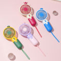 GC Handheld Mini Fan, USB Rechargeable Small Pocket Fan With Hanging Rope, Phone Holder Base, Portable Fan For Travel, Summer, Concerts, Lash.