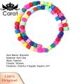 Carat Beaded Bracelet Irregular Square Candy Color Jewelry Making Scattered Beads Strand. 