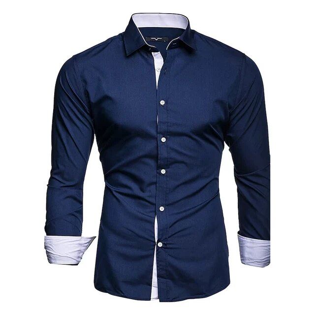 Casual%20Men's%20Long%20Sleeve%20Shirts%20Contrast%20Color%20Single%20Breasted%20Lapel%20Collar%20Shirt%20And%20Blouse%20Tops%20Slim%20Shirt%20For%20Men%20-%20Image%207