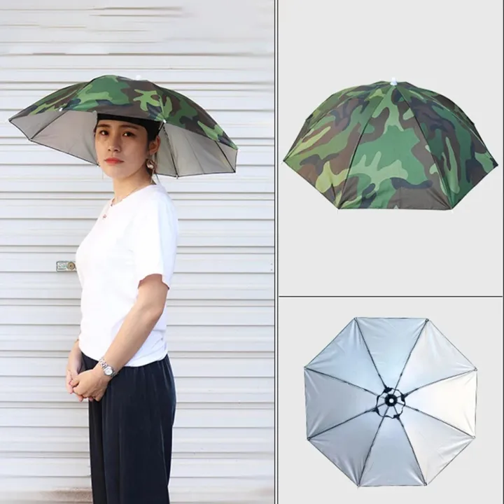 Foldable%20Head%20Umbrella%20Hat%20Anti%20Rain%20Anti%20Sun%20Head%20Mounted%20Headwear%20Sun%20Cap%20Outdoor%20Fishing%20Golf%20Cycling%20Hiking%20Camping%20Shade%20-%20Image%203