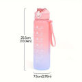 700ml Sports water Bottle High Temperature Resistant Graduated Straw Cup Rainbow Frosted Progressive Color Water Cup Plastic Cup. 