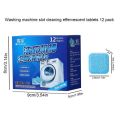 Washing Machine Cleaner Descaler 12Pcs Deep Cleaning Tablets For Front Loader & Top Load Washer Laundry Tub Safe Deodorizer. 