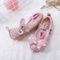 Girls' princess shoes spring fashion new baby soft-soled children's single shoes little girl Aisha crystal shoes leather shoes. 