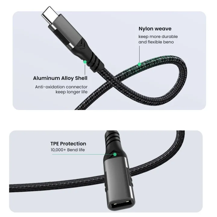 USB-C%20Extension%20Kabel%205FT/1.5M%20100W%2010Gbps%20Gen2%20USB%20C%20Extender%20Cable%204K%20Video%20Compatible%20with%20USB%20C%20Dock/Hub/Dell%20XPS/Magsafe%20-%20Image%203