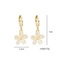 Exquisite Opal Flower Earrings Fashion Sweet Small Fresh Earrings for gilrs for women low price. 