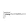 Plastic Vernier Caliber 150mm Calipers Measuring Instrument Handle Tool Double Scale Sliding Measurement Ruler for Students-white B.