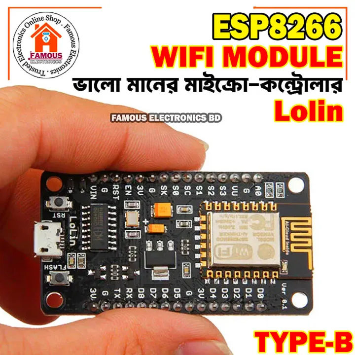 NodeMcu%20V3%20LoLin%20Lua%20WIFI%20Internet%20of%20Things%20Connector%20Development%20Board%20ESP%208266%20V3,%20LoLin%20Esp8266%20-%20Image%202