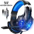 KOTION EACH G9000 3.5Mm Noise Reduction Gaming Headset Replacement For PC & Laptop with RGB Light - Blue. 