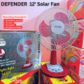 DEFENDER 12 Inch Solar Fan DC FAN Table Fan. 