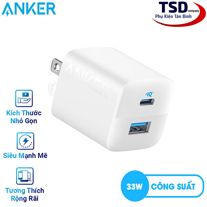 Anker 323 33W Dual Port Foldable Wall Charger Adapter