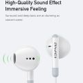 Awei PC-6T Type C Wired Earphone With Mic Wired Stereo Headphones USB C Sports Headset Support Volume Control Earphones Earbuds.