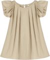 Ruffled Charm: Cute Sleeveless Dress for Girls Aged 0 to 12. 