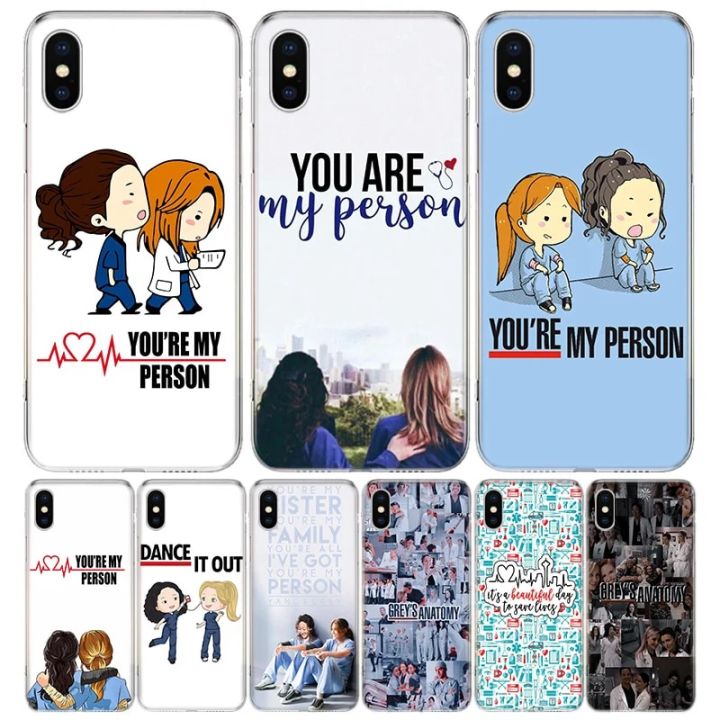 Greys Anatomy Person Silicon Call Phone Case For Apple iPhone 11 13 14 Pro Max 15 Ultra 12 Mini 7 Plus X XR XS SE Cover Coque