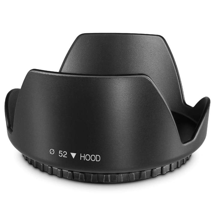 52MM Tulip Flower Lens Hood for Nikon AF-S 18-55mm, 55-200mm f/4-5.6G ED VR II, 50mm f/1.8D, 35mm f/1.8G, Pentax 18-55mm