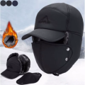 3 in 1 Winter Cap Hat for Men and Women Fur Warm Windproof Cap (Adjustable) Outdoor Velvet Fishing Skiing Base ball Cap Hats.