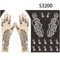 Reusable Temporary Henna Tattoo Stencil Hand Arm Sleeve Face Tattoo Supplies Stencils for Airbrush Painting Template DIY Indian. 
