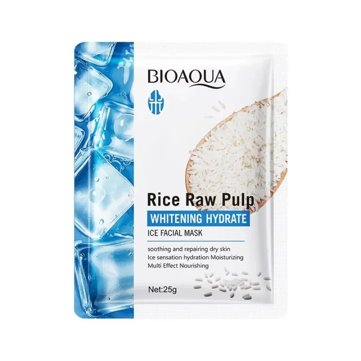 Pulp Mask Material BIOAQUA Rice Raw Pulp Mask Sheet - 1 Pcs | Daraz.com.bd