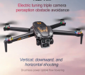 4k Drone Professional 3 Camera Drone  Wifi Fpv Fixed Point Hovering Intelligent 50x Video Drone Altitude Optical Avoidance Drone DE. 