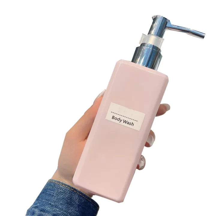 Lightweight%20Liquid%20soap%20dispenser%20Eco-friendly%20Leak-proof%20Transparent%20Refillable%20pump%20bottle%20Square%20bathroom%20accessory%20for%20-%20Image%207
