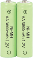 2 PCS-Rechargeable Battery AA 1.2v 3800mA. 