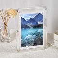 2024 hot selling 10.1-inch acrylic digital frames video picture photo frame transparent crystal advertising player. 