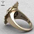 【Aesth Diary Store】EVBEA Ancient Skull Ring Big Ghost Men Boys Polishing Biker Rings for Women Jewelry. 