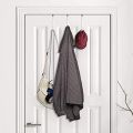 over Door Hooks for Hanging Clothes, 6 Packs Hanger Soft Rubber Surface Prevent Scratches, Door Hook for Bathroom Black. 