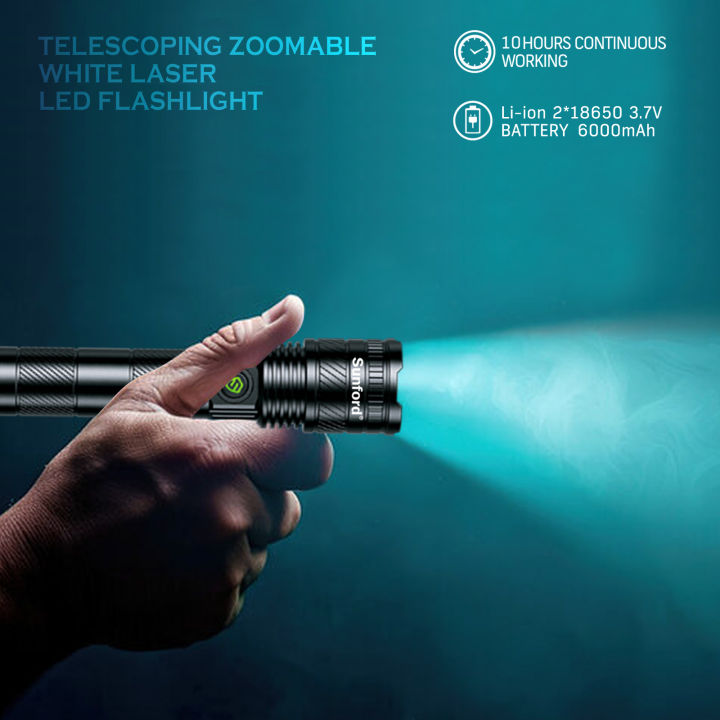 Sunford%20%20SF-471ZL%20Telescoping%20Zoomable%2020W%20High%20Powered%20White%20LASER%20LED%20Flashlight%20-%201%20Piece%20-%20Image%205