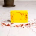 Super Saffron Goat Milk Cleanser Wooden Box with Kashmiri Beauty - (100gm). 