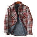 Men Fleece Shirt Jacket Plaid Winter Thermal Lined Flannel Shirt Jacket Soft Warm Outdoor Sports Shirts Male Casual Jackets.