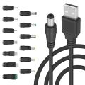 5V DC 5.5 2.1mm Jack Charging Cable Power Cord, USB to DC Power Cable.