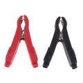2PCS 30A Insulated Crocodile Clips Low Voltage Wire Lead Test Alligator Clamps Red/Black Conbo. 