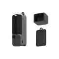 DJI OSMO Pocket 3 PULUZ 3 in 1 Silicone Cover Case Set- Premium Quality PULUZ Silicone Case Cover Sleeve for DJI OSMO Pocket 3- Gimbal Camera Protective Case/Cover (Black ). 