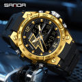SANDA 6137 2024 Top Brand Men's Watches 5ATM Waterproof Sport Military Wristwatch Quartz Watch for Men Clock Relogio Masculino. 