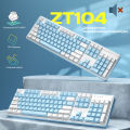 FURYCUBE 104 Keys Russian English Mechanical Keyboard ZT104 Wired Silent Switch Keyboard Hot Swap Type-C USB For Gamer PC Laptop.