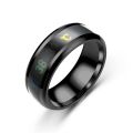 Titanium Steel Body Temperature Ring Fashion Mood Feeling Intelligent Real-Time Temperature Test Finger Ring Smart Jewelry 2024. 